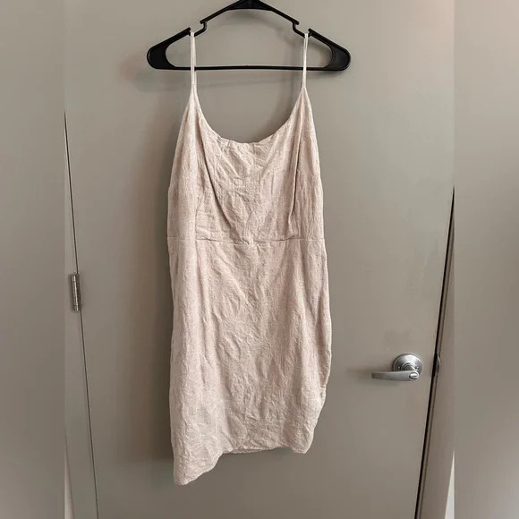 Anthropologie Plus Flat White Ruched Mini Dress Size 3x - Picture 4 of 5